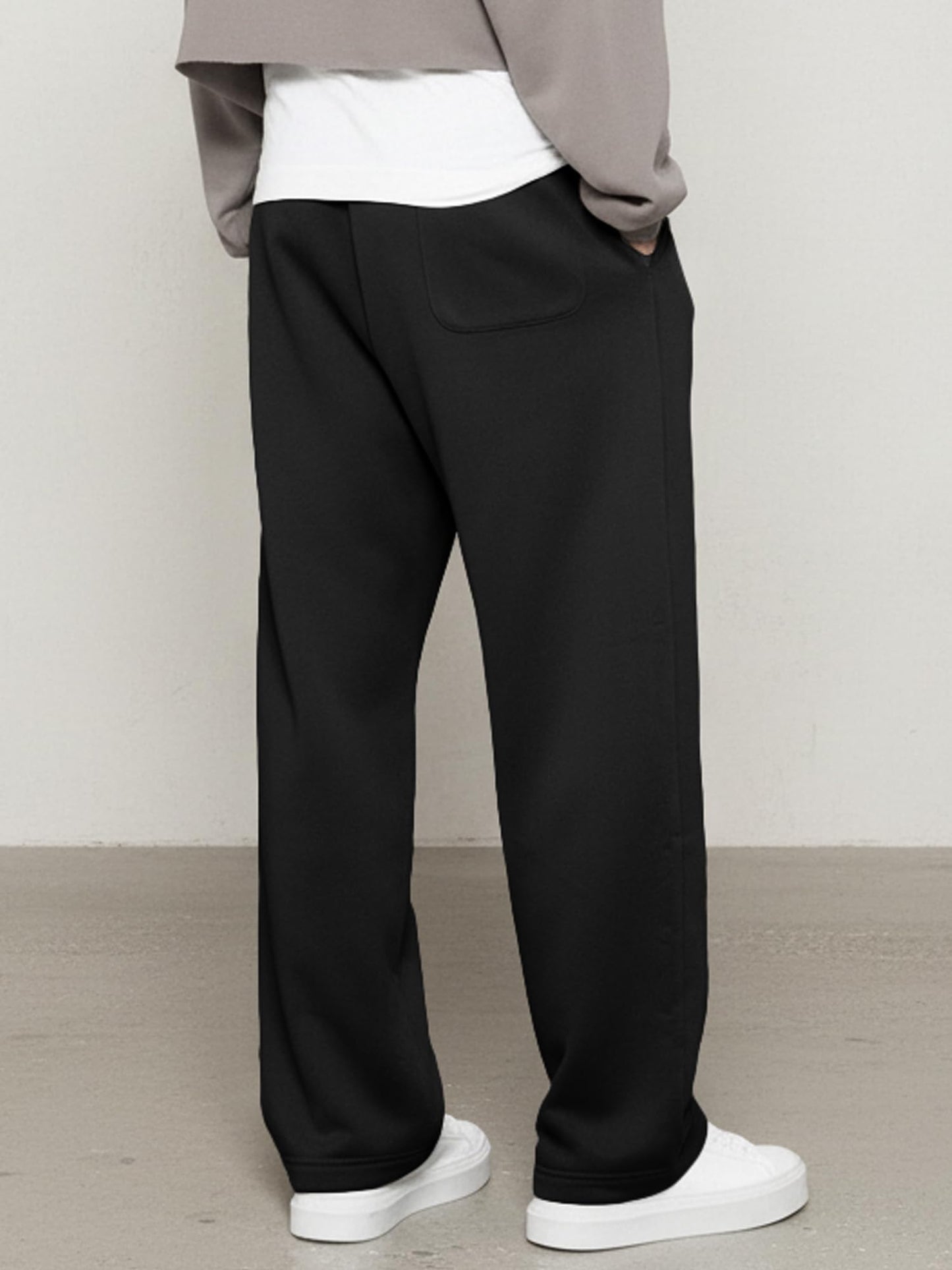 JMIERR Herren Casual Baggy Hosen Breite Beine Lounge Workout Gym Reise Sweatpants mit Taschen S-3XL