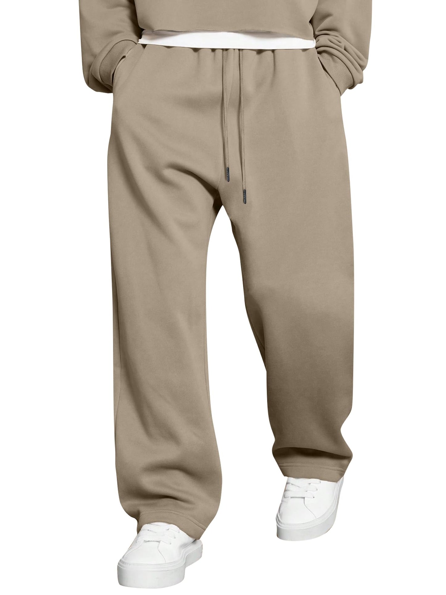 JMIERR Herren Casual Baggy Hosen Breite Beine Lounge Workout Gym Reise Sweatpants mit Taschen S-3XL