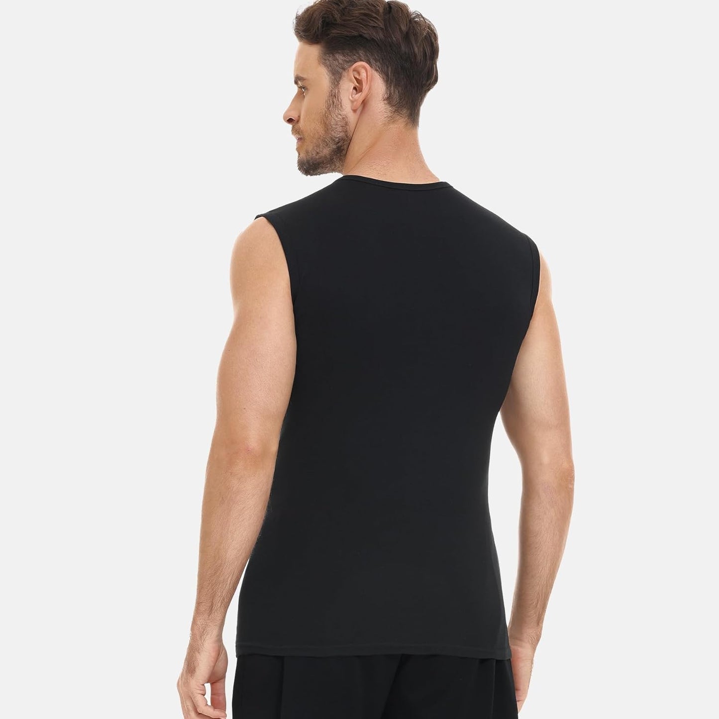 FALARY 3er Pack Unterhemd Herren gekämmte Baumwolle Tank Top Herren Unterhemden Mehrfarbig