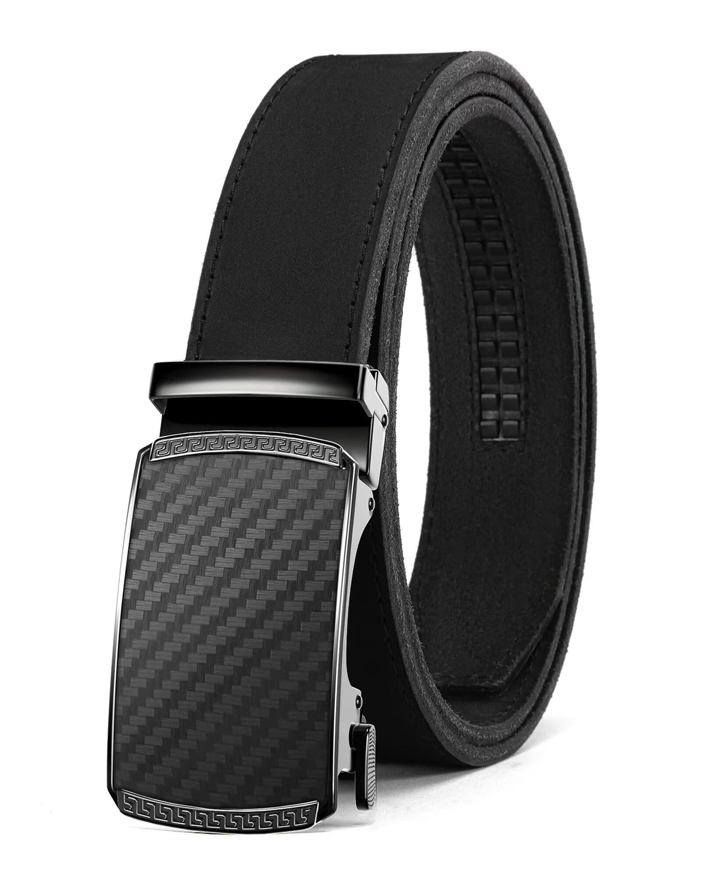 CHAOREN Gürtel Herren, Automatik Ledergürtel Herren Ratsche für Business Anzug, 35mm Gürtel ohne Löcher, Größe Angepasst