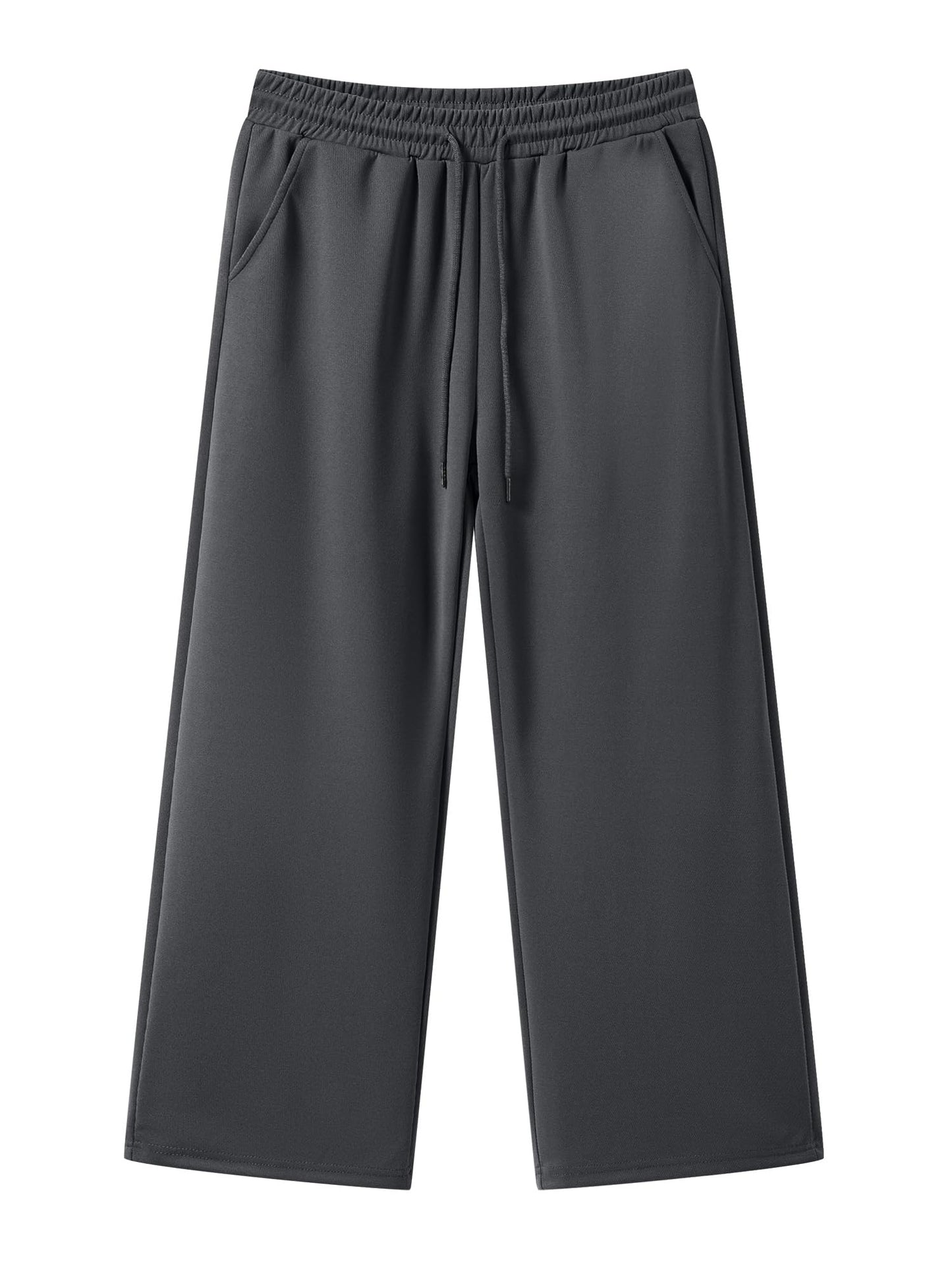 JMIERR Herren Casual Baggy Hosen Breite Beine Lounge Workout Gym Reise Sweatpants mit Taschen S-3XL