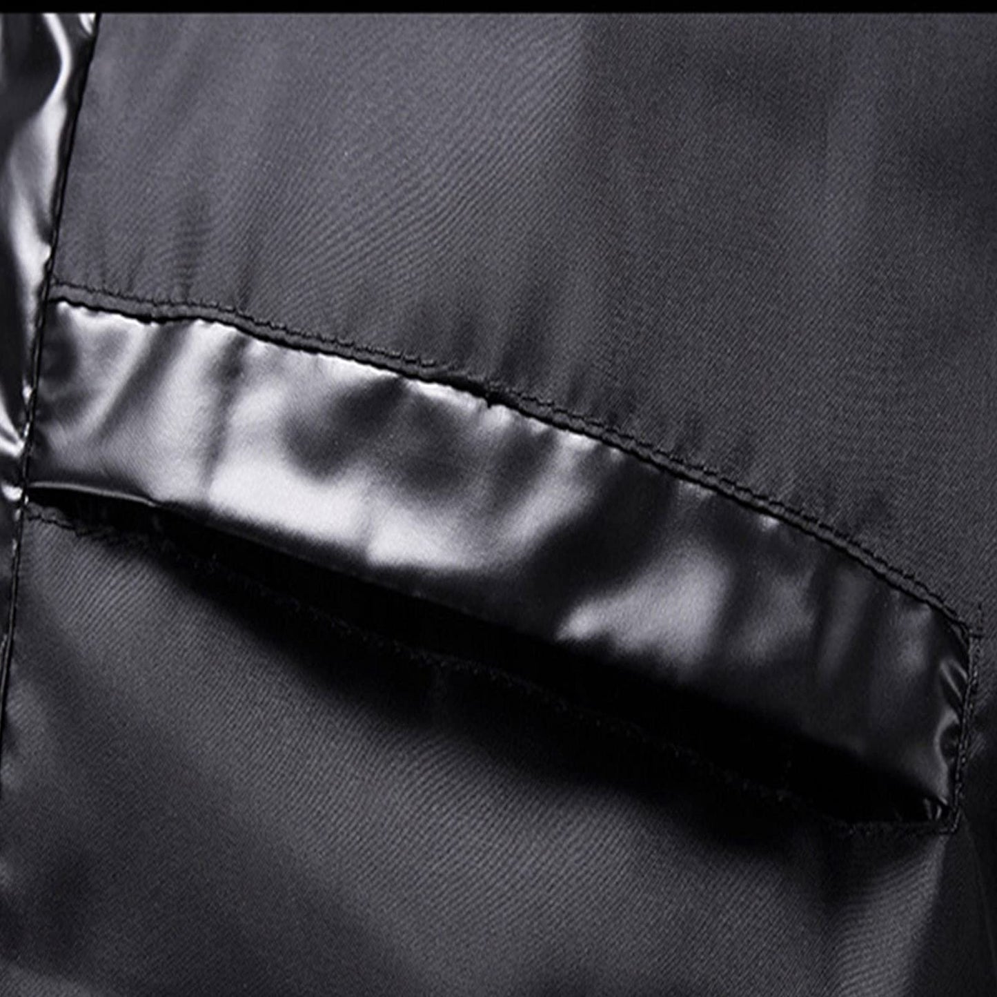 Generisch Daunenjacke Herren Männer Warme Daunenjacken Reflektierende Jack Metall Glänzende Windjacke Parka Steppjacke Herren Einfarbig Winter Schnee Unten Jacken Glänzende Daunenjacke Herren