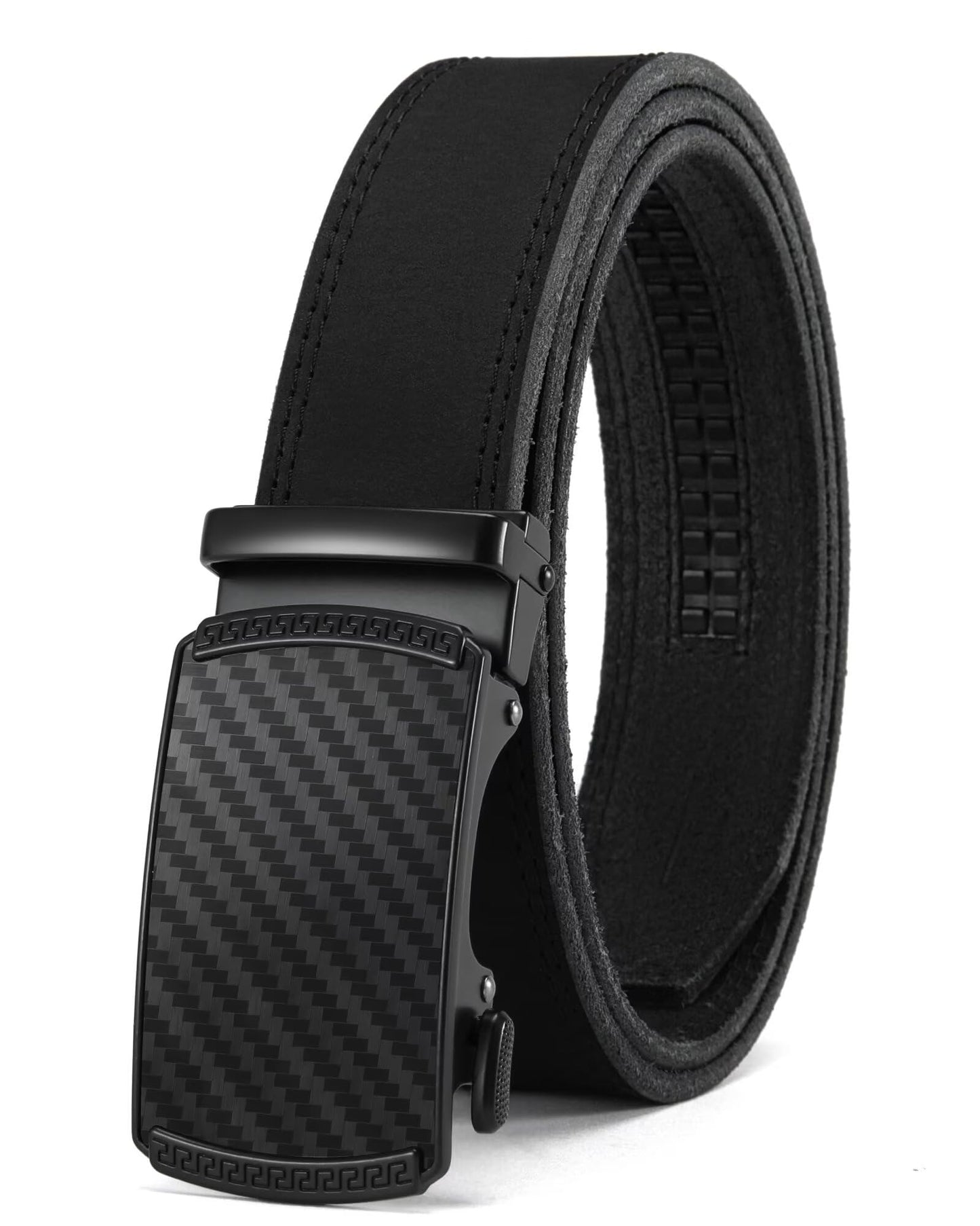 CHAOREN Gürtel Herren, Automatik Ledergürtel Herren Ratsche für Business Anzug, 35mm Gürtel ohne Löcher, Größe Angepasst