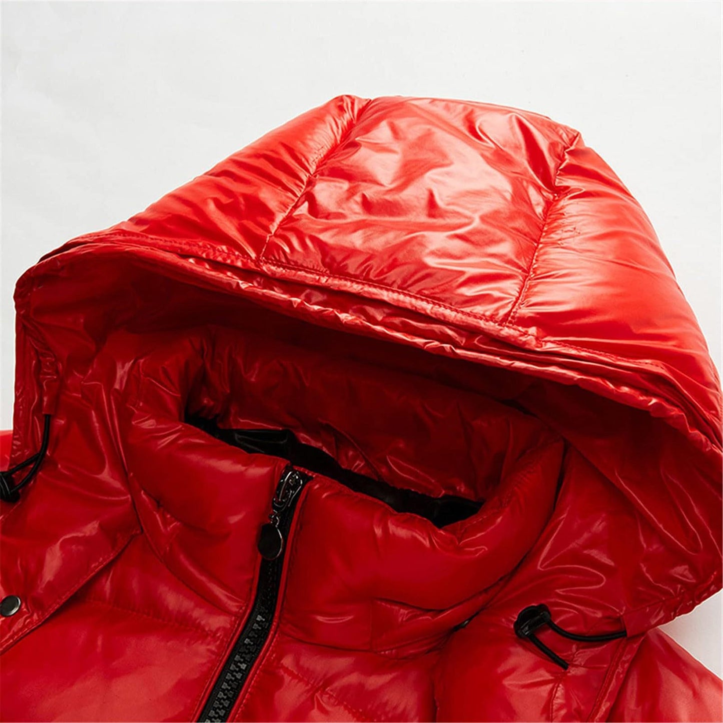 Generisch Daunenjacke Herren Männer Warme Daunenjacken Reflektierende Jack Metall Glänzende Windjacke Parka Steppjacke Herren Einfarbig Winter Schnee Unten Jacken Glänzende Daunenjacke Herren