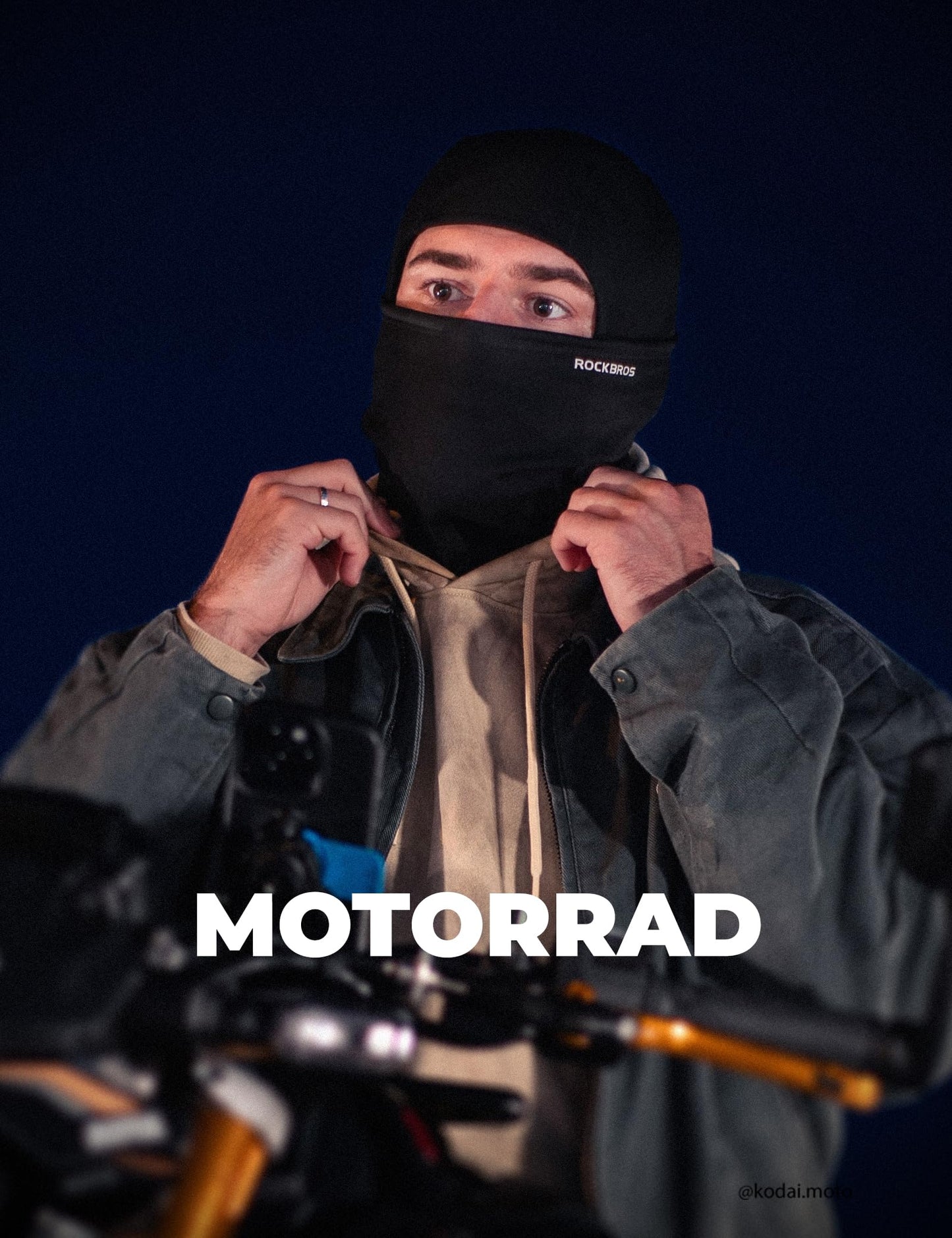 ROCKBROS Sturmhaube Balaclava Skimaske Winddicht Warm für Fahrrad Ski Motorrad Winter Unisex Einheitsgröße