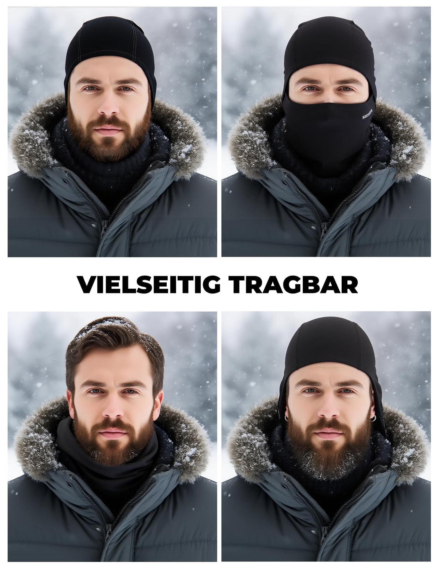ROCKBROS Sturmhaube Balaclava Skimaske Winddicht Warm für Fahrrad Ski Motorrad Winter Unisex Einheitsgröße
