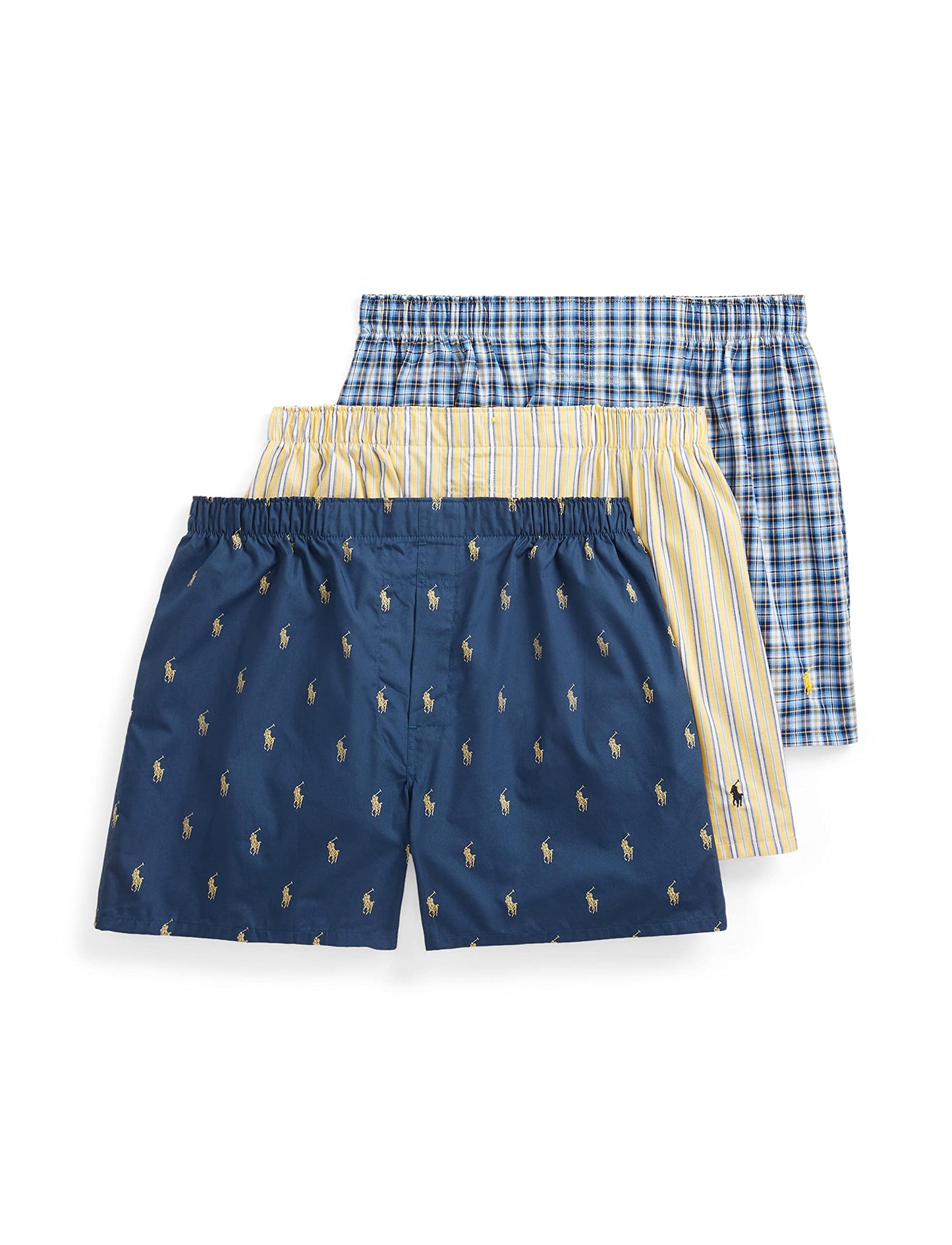 Polo Ralph Lauren Herren-Boxershorts, klassische Passform, Baumwolle, gewebt, 3er-Pack