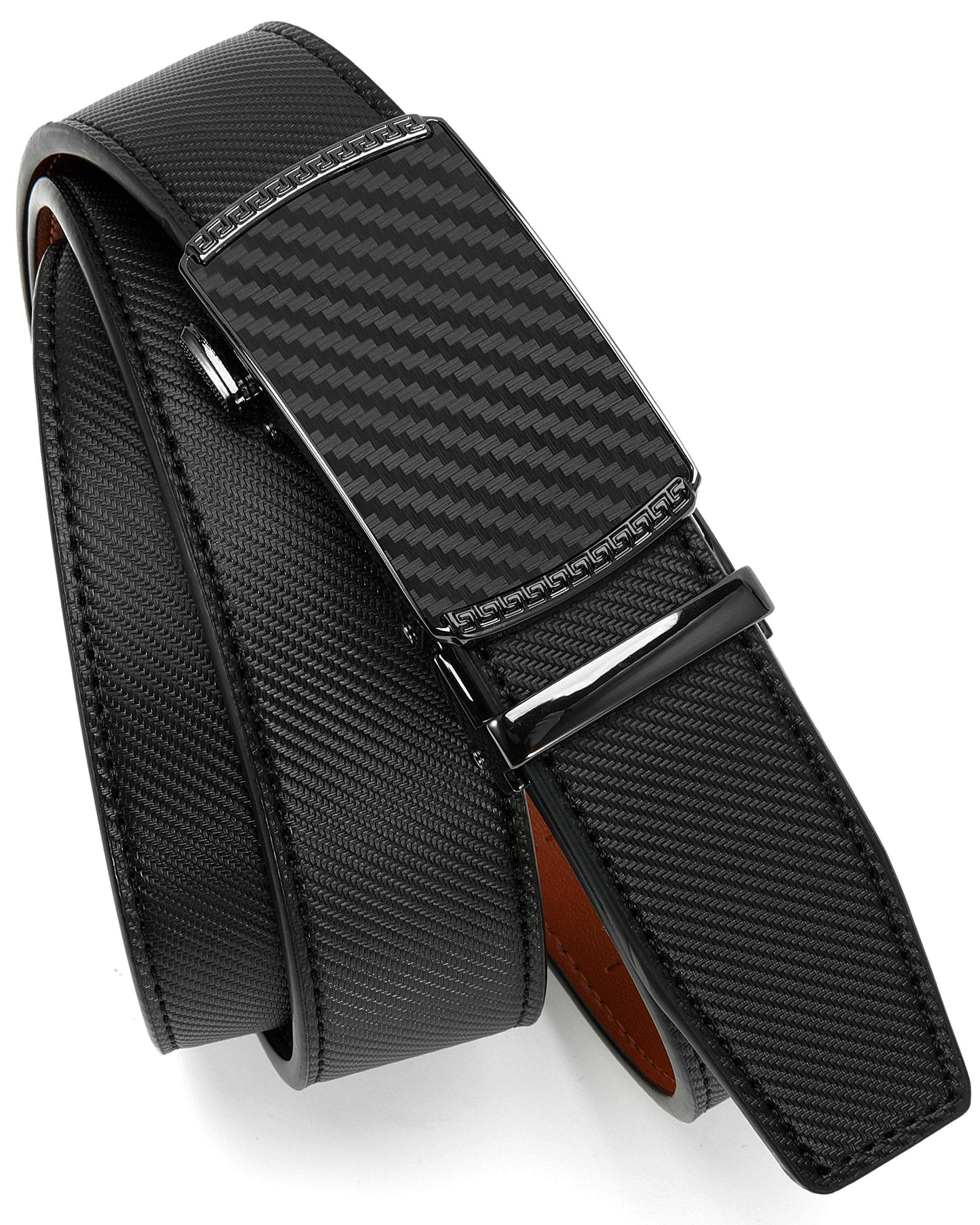 CHAOREN Gürtel Herren, Automatik Ledergürtel Herren Ratsche für Business Anzug, 35mm Gürtel ohne Löcher, Größe Angepasst