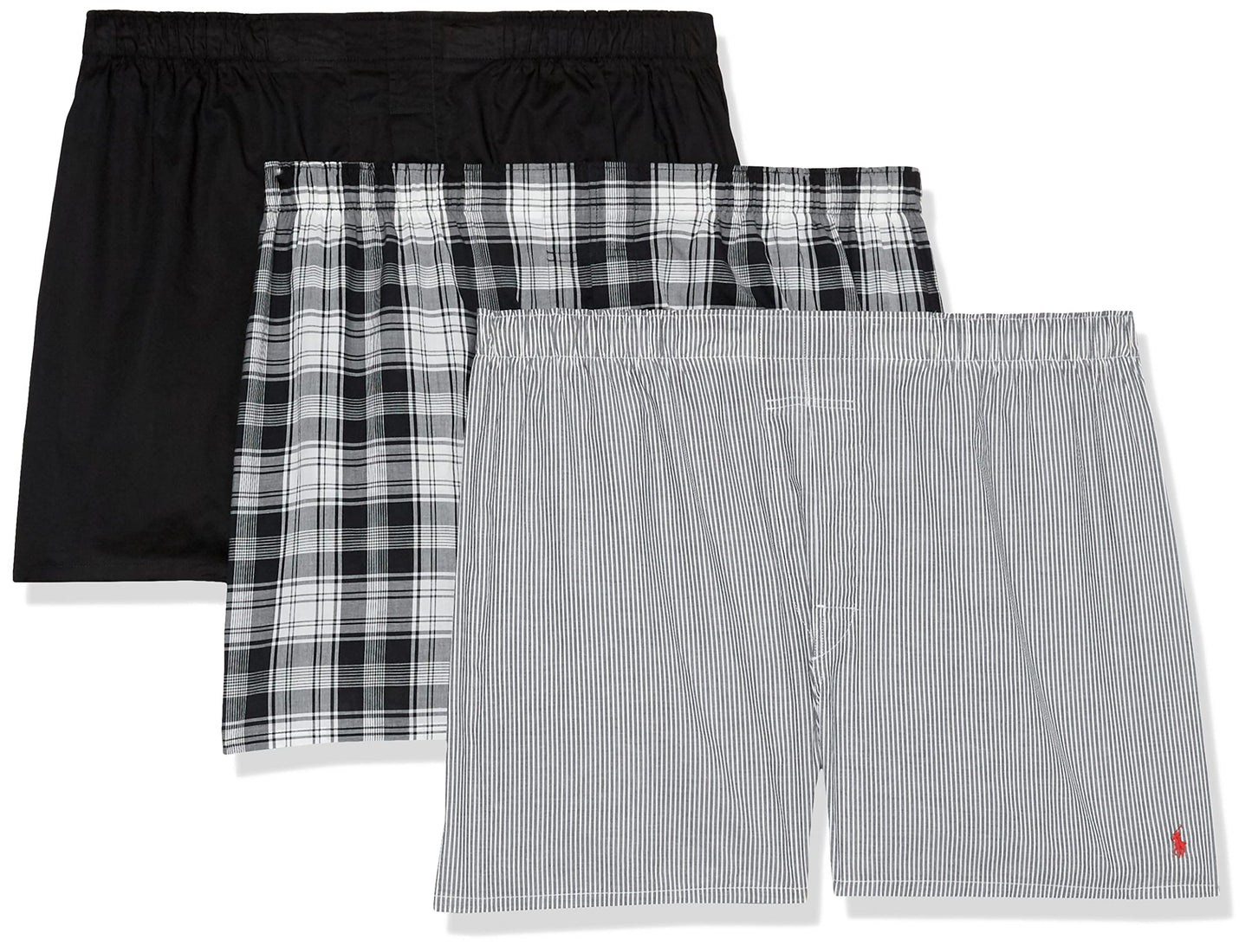 Polo Ralph Lauren Herren-Boxershorts, klassische Passform, Baumwolle, gewebt, 3er-Pack